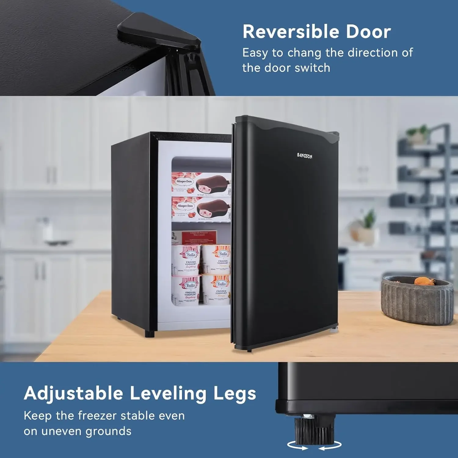 Upright Freezer,1.1Cu.ft Mini Freezer with Removable Shelf, Single Door Mini Freezer for Home/Dorms/Apartment/Office (Black)
Upright Freezer,1.1Cu.ft Mini Freezer with Removable Shelf, Single Door Mini Freezer for Home/Dorms/Apartment/Office (Black)