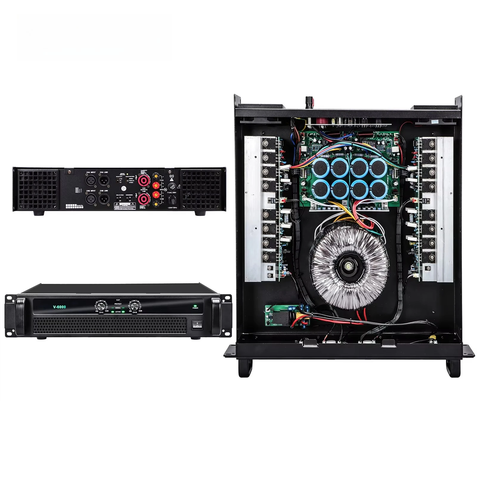 V-6000 With Display Shown Logo/Brand 250/350/500/600/800Watts Home Theater Power Amplifier 2 Channels 2U
V-6000 With Display Shown Logo/Brand 250/350/500/600/800Watts Home Theater Power Amplifier 2 Channels 2U