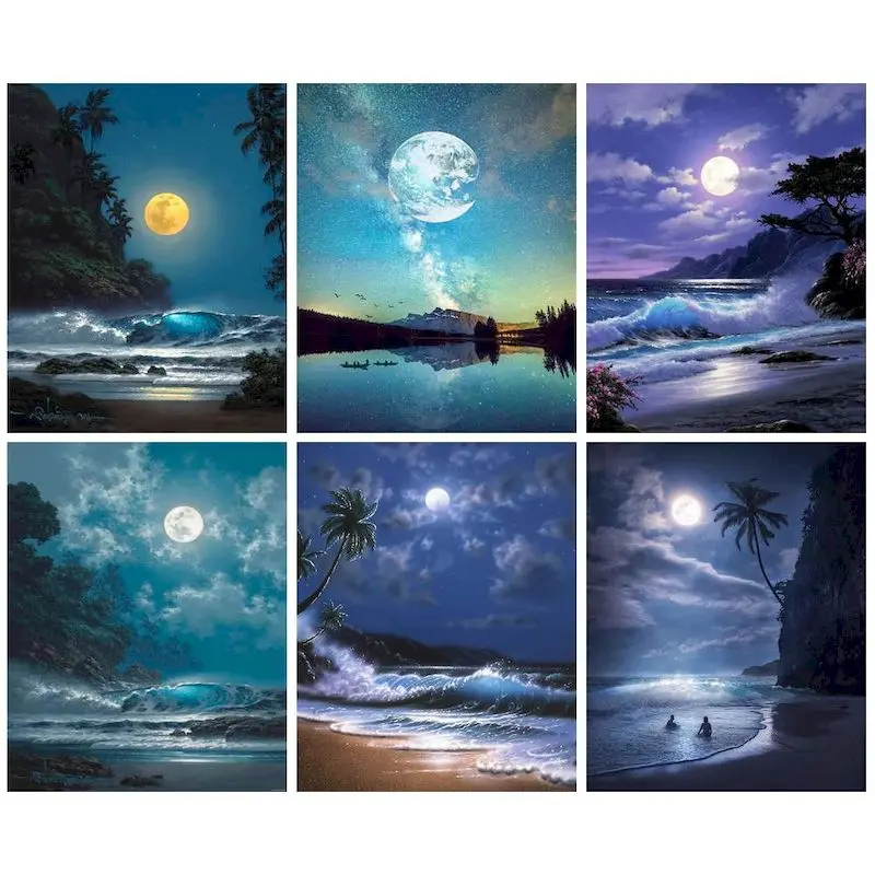 CHENISTORY Modern Picture By Numbers Night Beach Crafts Picture Drawing Scenery Paint For Painting Painting Decor
CHENISTORY Modern Picture By Numbers Night Beach Crafts Picture Drawing Scenery Paint For Painting Painting Decor