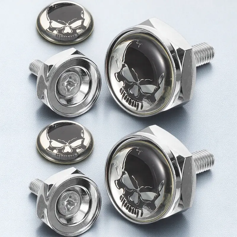 1Set Car License Plate Fastener Aluminum Alloy License Plate Mounting Screws Anti-Theft Skull Head Secure Fixing
1Set Car License Plate Fastener Aluminum Alloy License Plate Mounting Screws Anti-Theft Skull Head Secure Fixing
