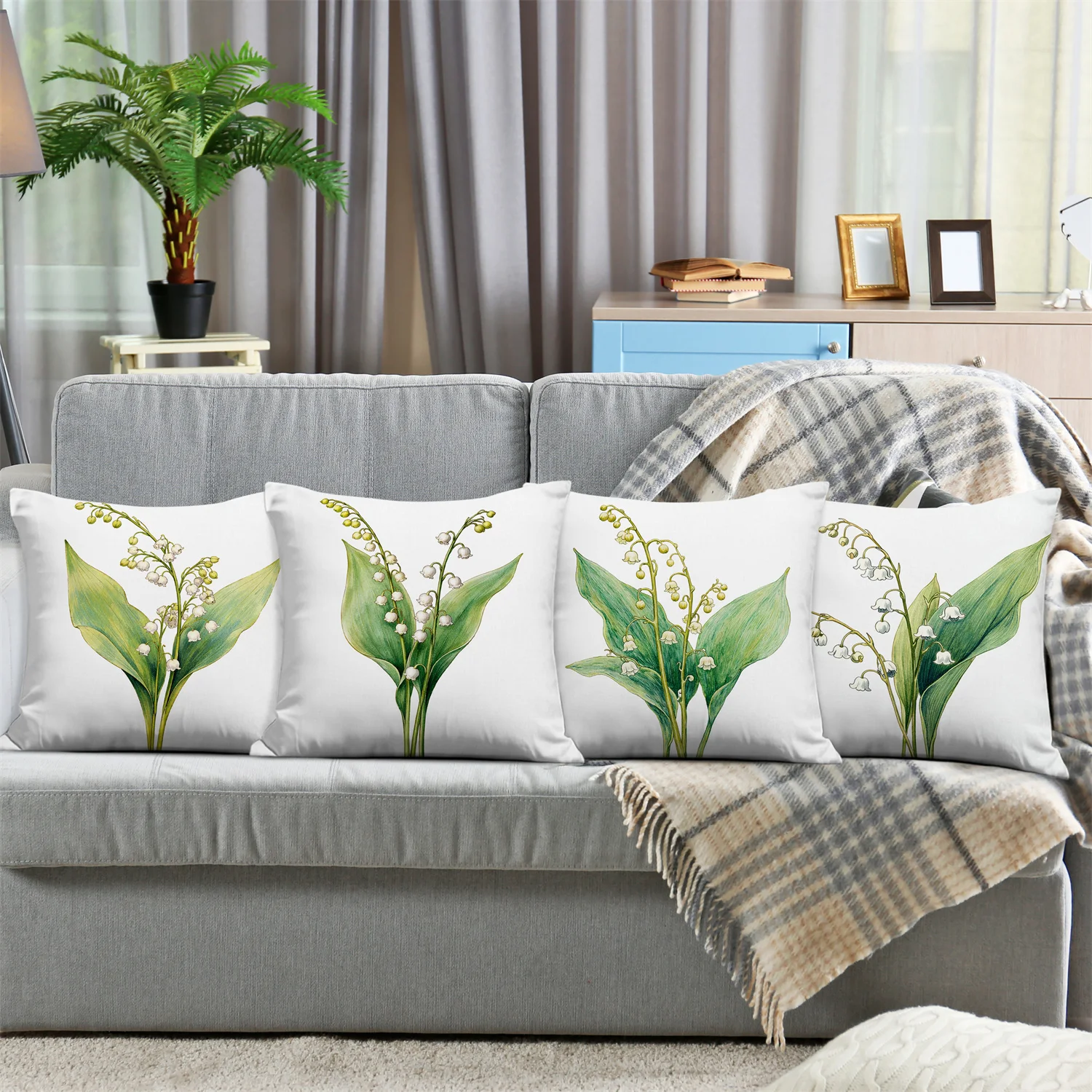 4pcs Botanical Lily of the Valley Pillow Covers double-sided Printed Throw Pillow Cases Vintage Floral Home Decor Cushion Covers
4pcs Botanical Lily of the Valley Pillow Covers double-sided Printed Throw Pillow Cases Vintage Floral Home Decor Cushion Covers