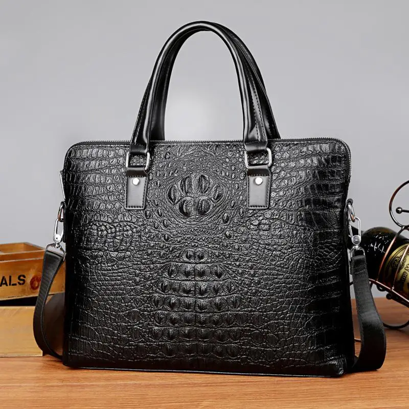 New Crocodile Pattern Soft Leather Men's Handbag Single oulder Busin Document Bag Briease Crossbody Cuter Bag
New Crocodile Pattern Soft Leather Men's Handbag Single oulder Busin Document Bag Briease Crossbody Cuter Bag