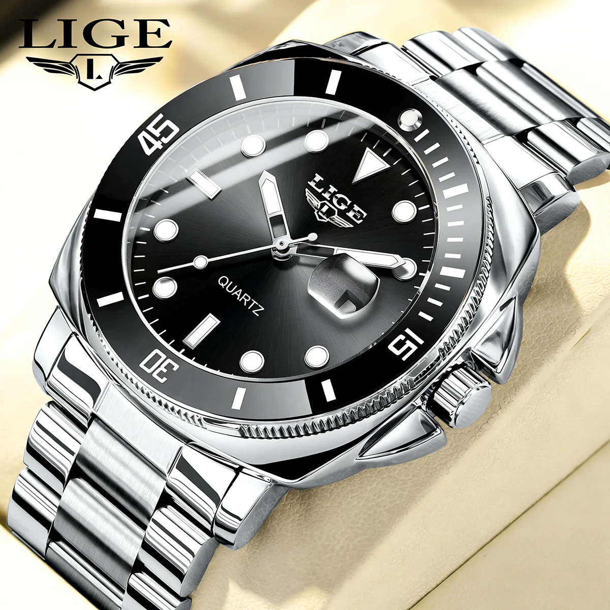 Мужские роскошные часы LIGE: деловые, модные, из нержавеющей стали, повседневные, с датой, водонепроницаемые, светящиеся, оригинальные, простые кварцевые часы для мужчин, подарок
Мужские роскошные часы LIGE: деловые, модные, из нержавеющей стали, повседневные, с датой, водонепроницаемые, светящиеся, оригинальные, простые кварцевые часы для мужчин, подарок