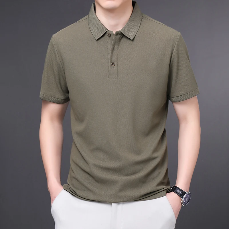 Men's POLO shirt solid color lapel T-shirt loose short-sleeved tops Multicolor available
Men's POLO shirt solid color lapel T-shirt loose short-sleeved tops Multicolor available