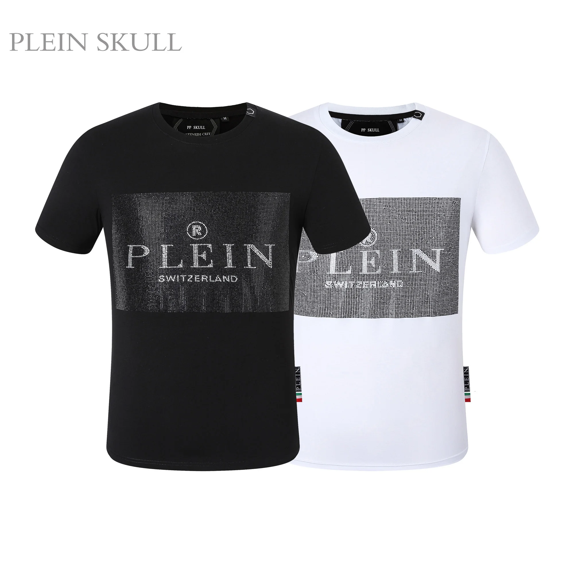 PLEIN SKULL Мужская облегающая уличная футболка с коротким рукавом, летняя дышащая футболка в стиле панк для вечеринок, круглая спортивная трендовая футболка унисекс с воротником
PLEIN SKULL Мужская облегающая уличная футболка с коротким рукавом, летняя дышащая футболка в стиле панк для вечеринок, круглая спортивная трендовая футболка унисекс с воротником