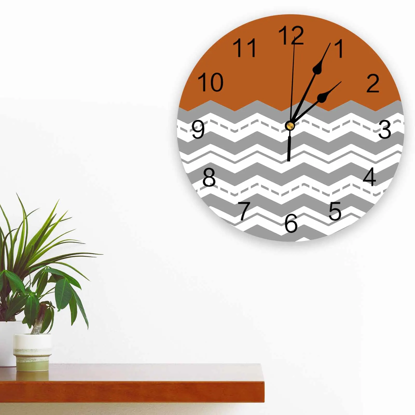 Bedroom Wall Clocks Simple Burnt Orange Grey Wavy Living Room Clocks Ornaments Baby Room Study Mute Wall Clocks
Bedroom Wall Clocks Simple Burnt Orange Grey Wavy Living Room Clocks Ornaments Baby Room Study Mute Wall Clocks