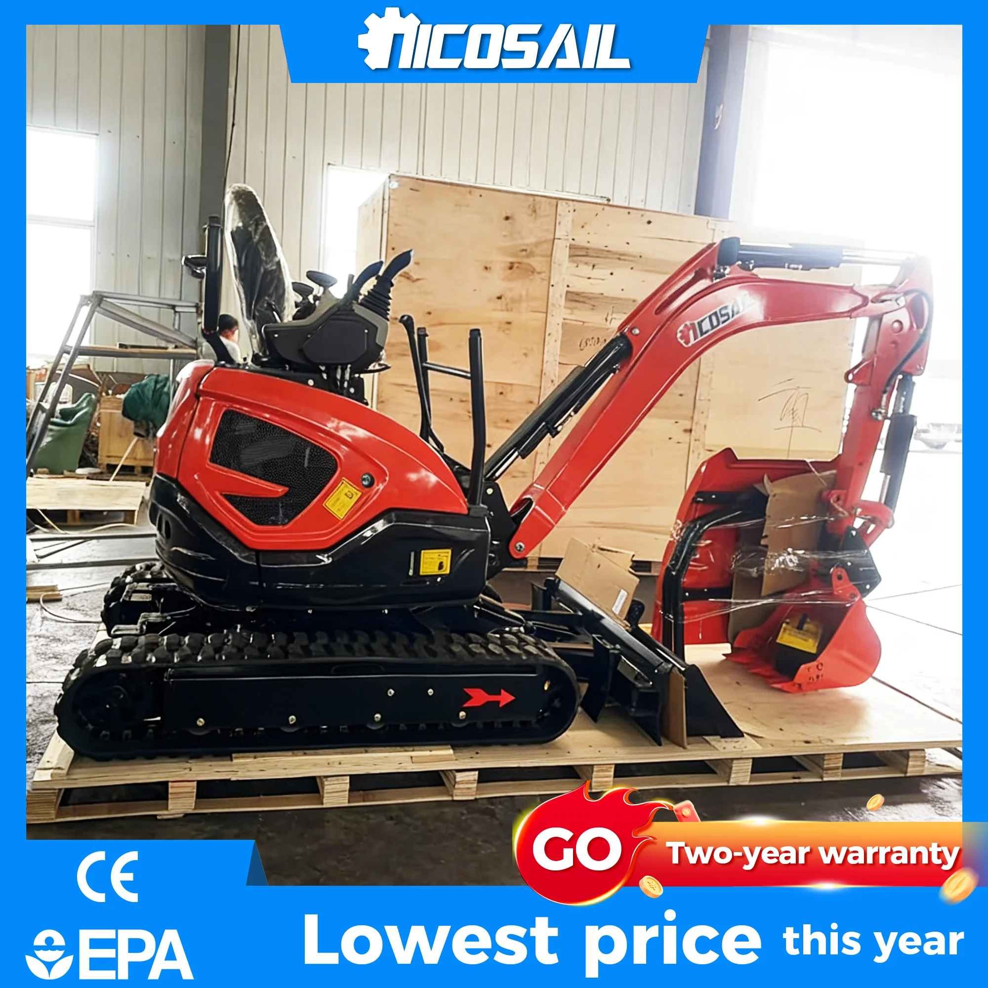 Free Shipping EPA Engine Kubota 2.2 Ton New Crawler Digger Bagger Mini Excavator 2 Ton Small Excavator for sale
Free Shipping EPA Engine Kubota 2.2 Ton New Crawler Digger Bagger Mini Excavator 2 Ton Small Excavator for sale