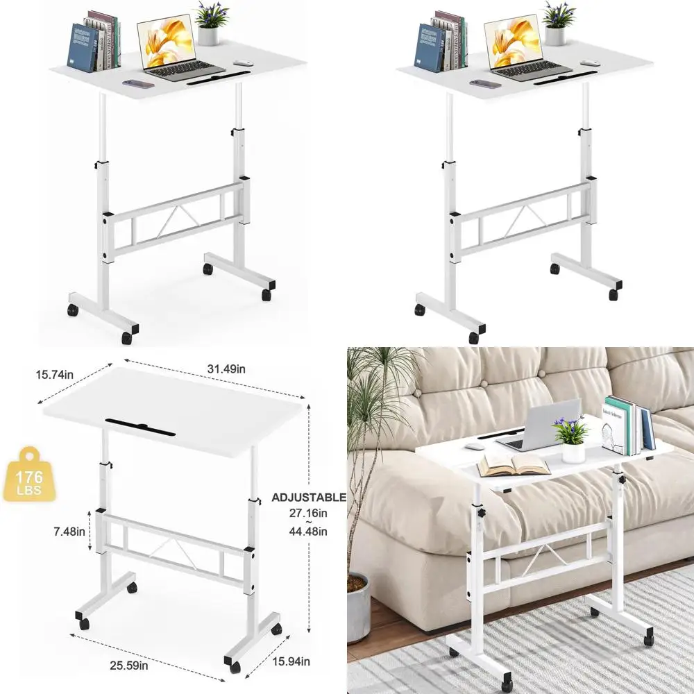 Регулируемый по высоте стол для работы стоя, портативный стол для беговой дорожки, мобильная рабочая станция для ноутбуков и планшетов, белый
Регулируемый по высоте стол для работы стоя, портативный стол для беговой дорожки, мобильная рабочая станция для ноутбуков и планшетов, белый