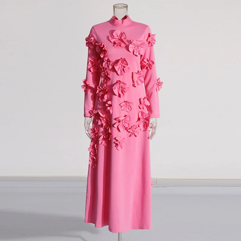 Elegant Slimming Long Dresses Women Turtleneck Long Sleeve Patchwork Appliques Beautiful Red Party Dress Female Black Robe
Elegant Slimming Long Dresses Women Turtleneck Long Sleeve Patchwork Appliques Beautiful Red Party Dress Female Black Robe