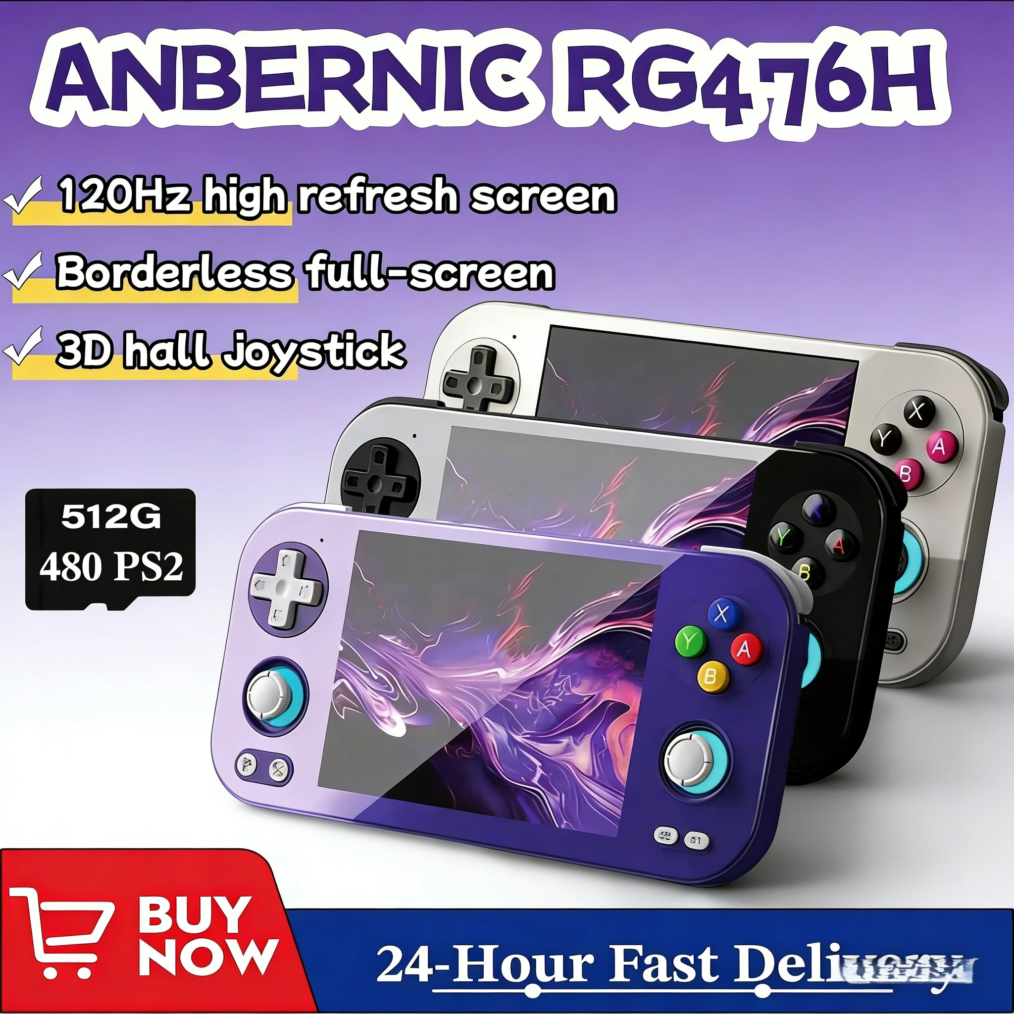 Портативная игровая консоль ANBERNIC RG 476H, ретро-игровая приставка с 4,7-дюймовым HD-экраном, мультитач, полноэкранный режим, Hall-триггеры, Wi-Fi, Android, RG476H
Портативная игровая консоль ANBERNIC RG 476H, ретро-игровая приставка с 4,7-дюймовым HD-экраном, мультитач, полноэкранный режим, Hall-триггеры, Wi-Fi, Android, RG476H