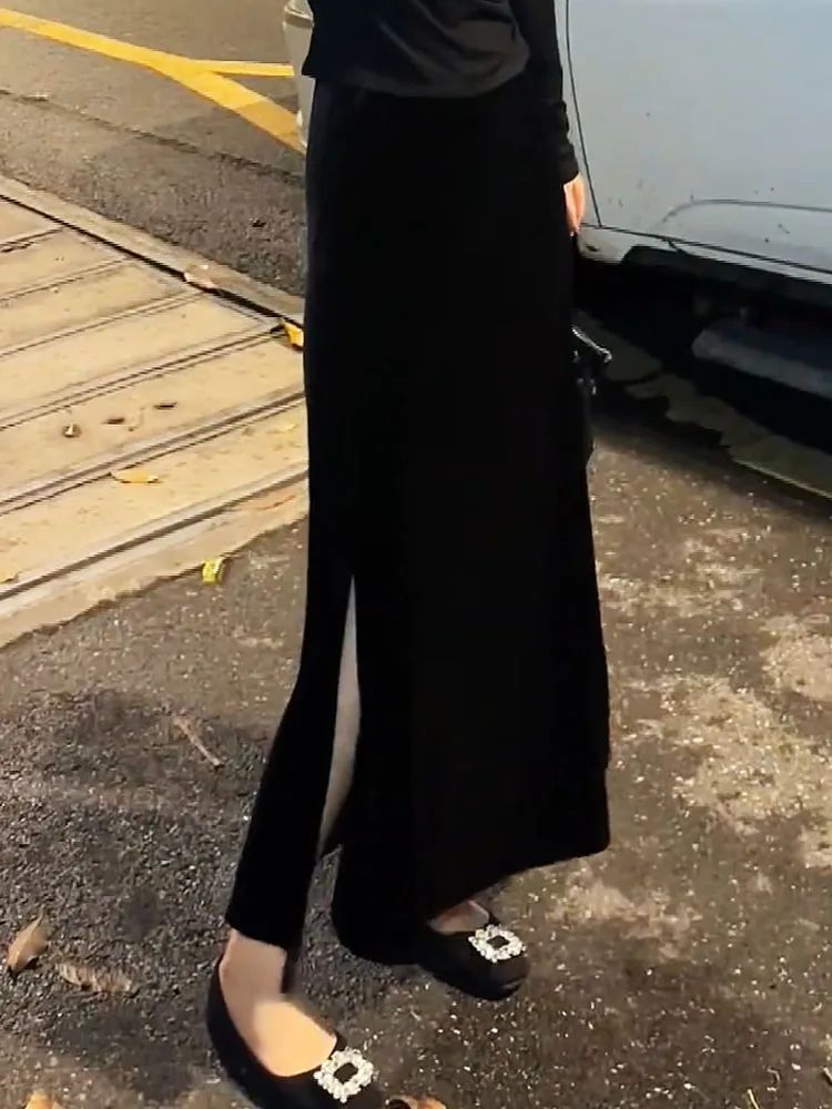 Элегантная черная бархатная асимметричная юбка макси с высокой талией и драпировкой для осеннего сезона, повседневная, деловая, женская, больших размеров
Элегантная черная бархатная асимметричная юбка макси с высокой талией и драпировкой для осеннего сезона, повседневная, деловая, женская, больших размеров