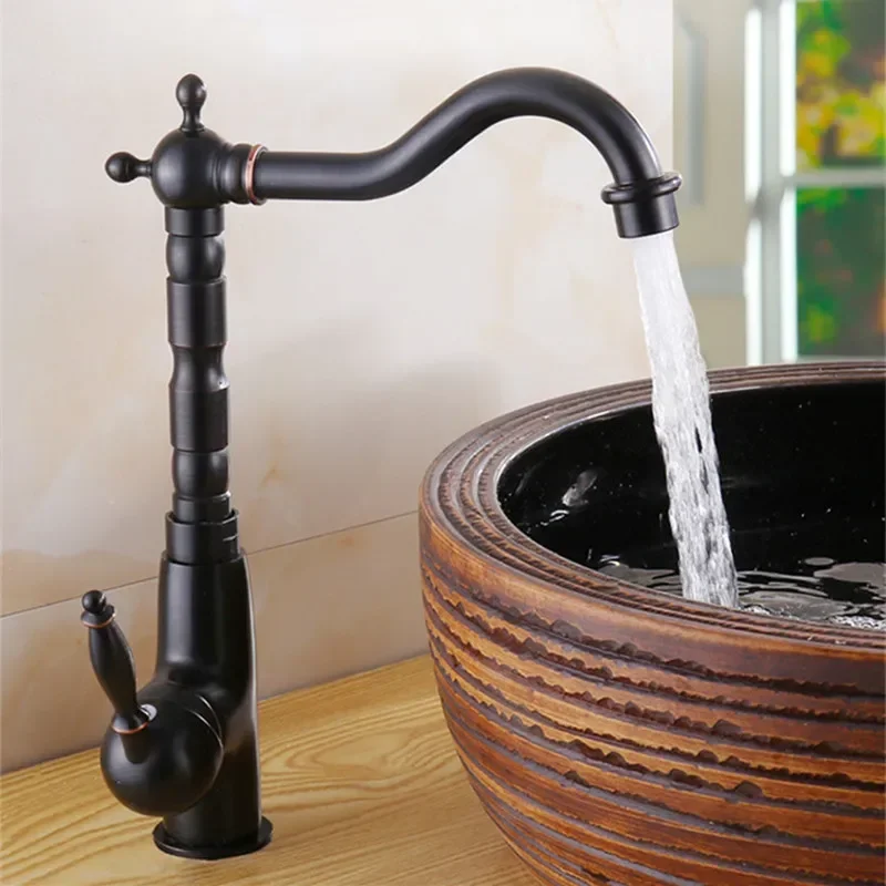 Brass Bathroom Faucet Hot and Cold Water Crane Black Basin Faucet Vintage Basin Sink Mixer Crane High Bathroom Sink Faucet
Brass Bathroom Faucet Hot and Cold Water Crane Black Basin Faucet Vintage Basin Sink Mixer Crane High Bathroom Sink Faucet