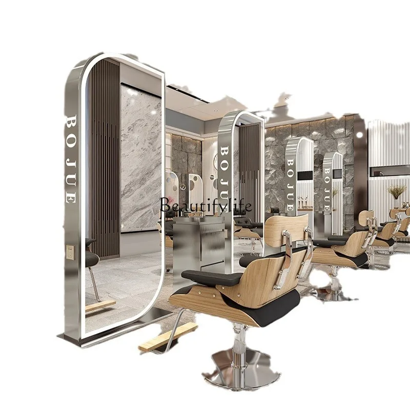 Barber shop mirror wall-mounted large round mirror hair salon special light-emitting hair cut wall-mounted
Barber shop mirror wall-mounted large round mirror hair salon special light-emitting hair cut wall-mounted