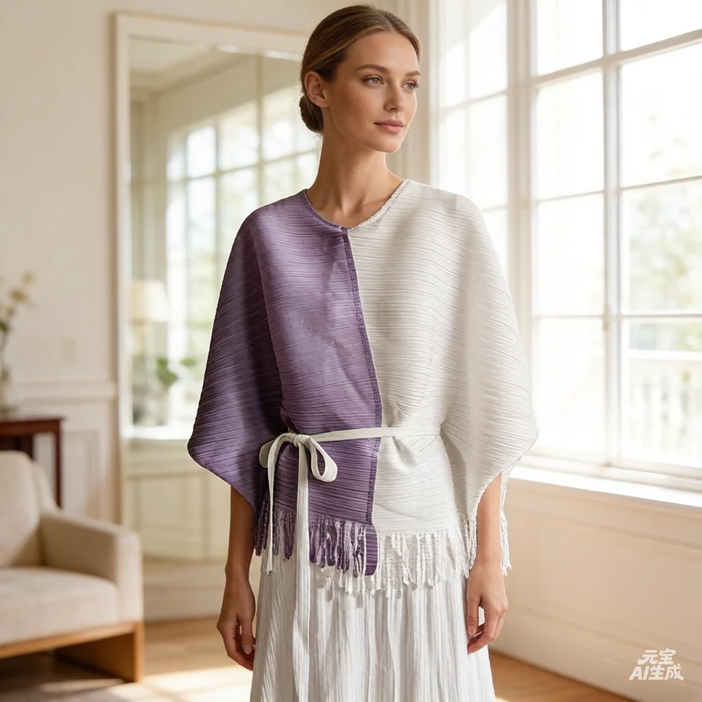 Miyake Pleated Elegant Colour-Block Fringe Loose-Fit Pleated Top Sleeveless Dress Two-Piece Set Women's Fashion Ensemble Pleat
Miyake Pleated Elegant Colour-Block Fringe Loose-Fit Pleated Top Sleeveless Dress Two-Piece Set Women's Fashion Ensemble Pleat