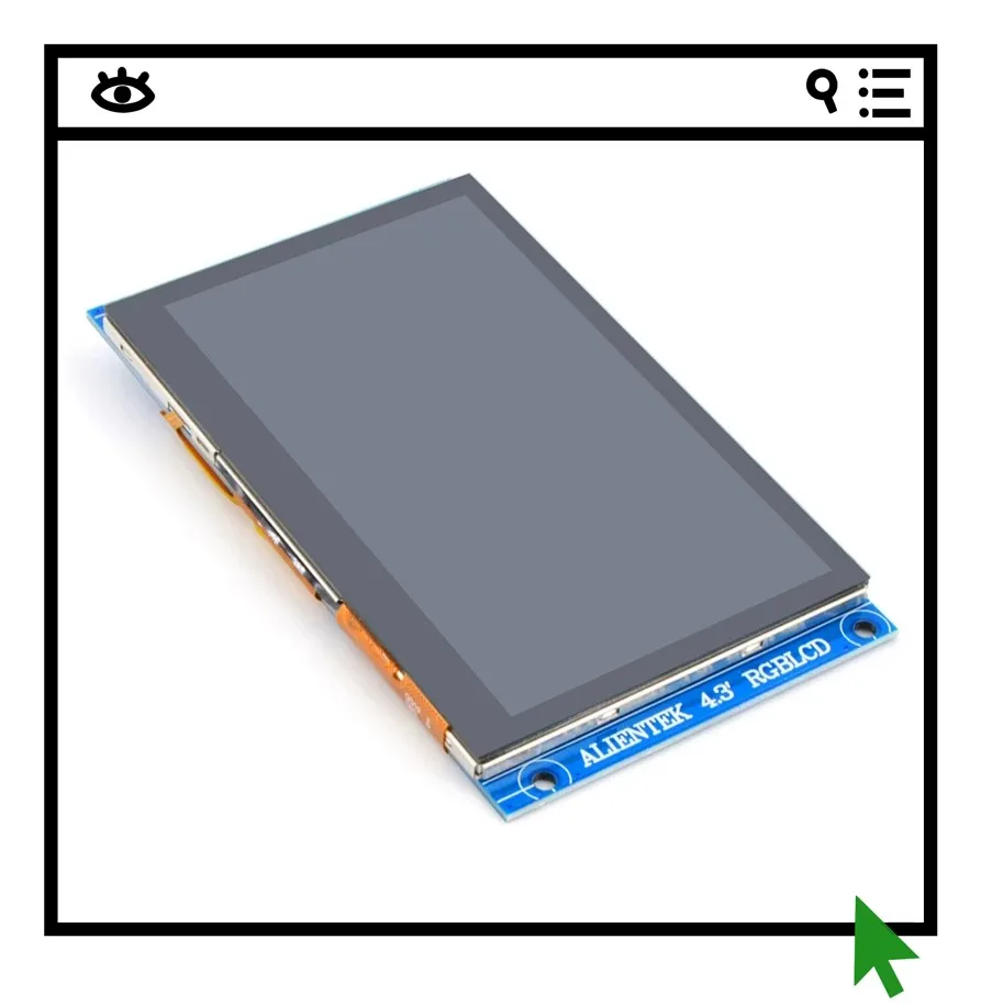 Resolution 800 * 480 RGB interface 4.3-inch RGB capacitive touch LCD screen module