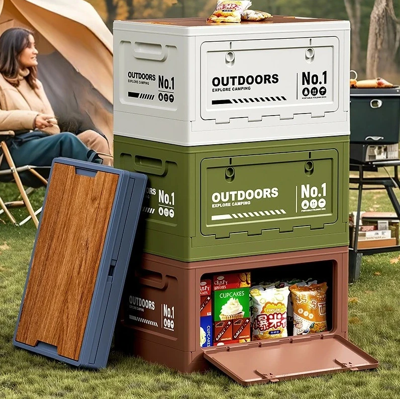 Outdoor Camping Storage Box with Side-Opening Door Large Car Trunk Toy Organizer Folding Camping Box with Wooden Lid
Outdoor Camping Storage Box with Side-Opening Door Large Car Trunk Toy Organizer Folding Camping Box with Wooden Lid