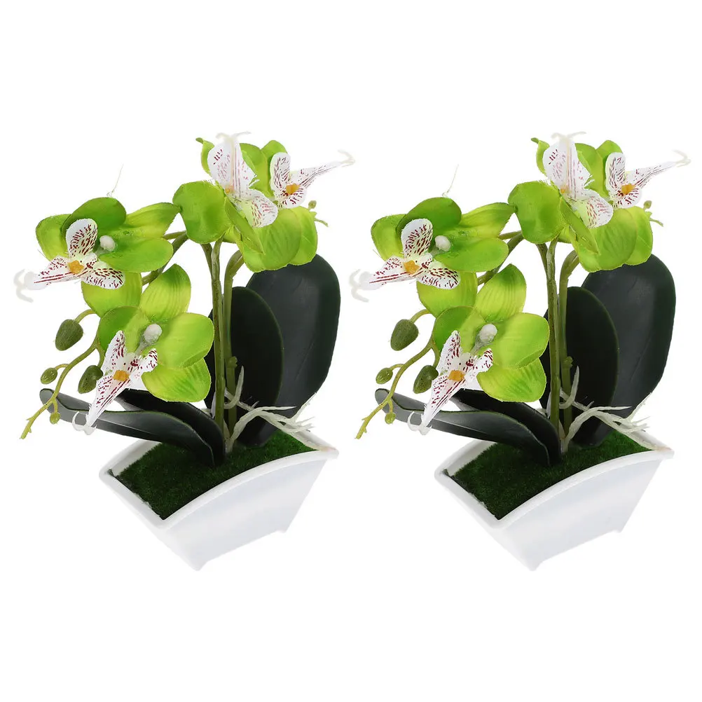 2pcs Artificial Potted Phalaenopsis Fake Flower Bonsai Lifelike Decor For Home Wedding Tabletop Ornament Simulation Plant
2pcs Artificial Potted Phalaenopsis Fake Flower Bonsai Lifelike Decor For Home Wedding Tabletop Ornament Simulation Plant