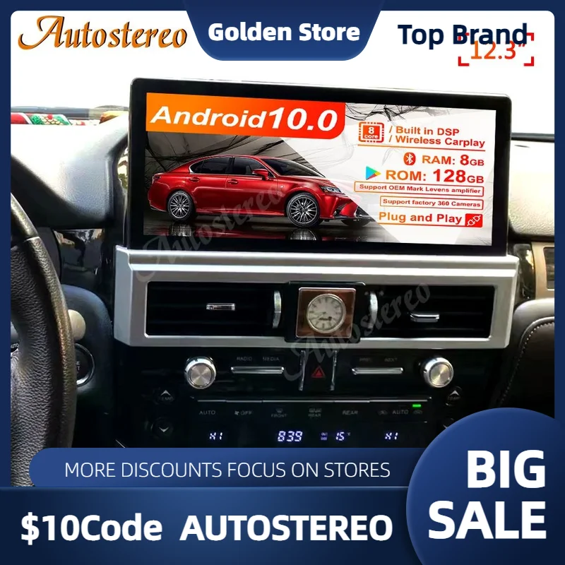 Автомобильный стерео 4G LTE SIM Android 10 8 + 128 12,3 дюймов для Lexus GX460 GX400 2010-2019 Автомобильный GPS-навигатор головное устройство мультимедийный плеер
Автомобильный стерео 4G LTE SIM Android 10 8 + 128 12,3 дюймов для Lexus GX460 GX400 2010-2019 Автомобильный GPS-навигатор головное устройство мультимедийный плеер