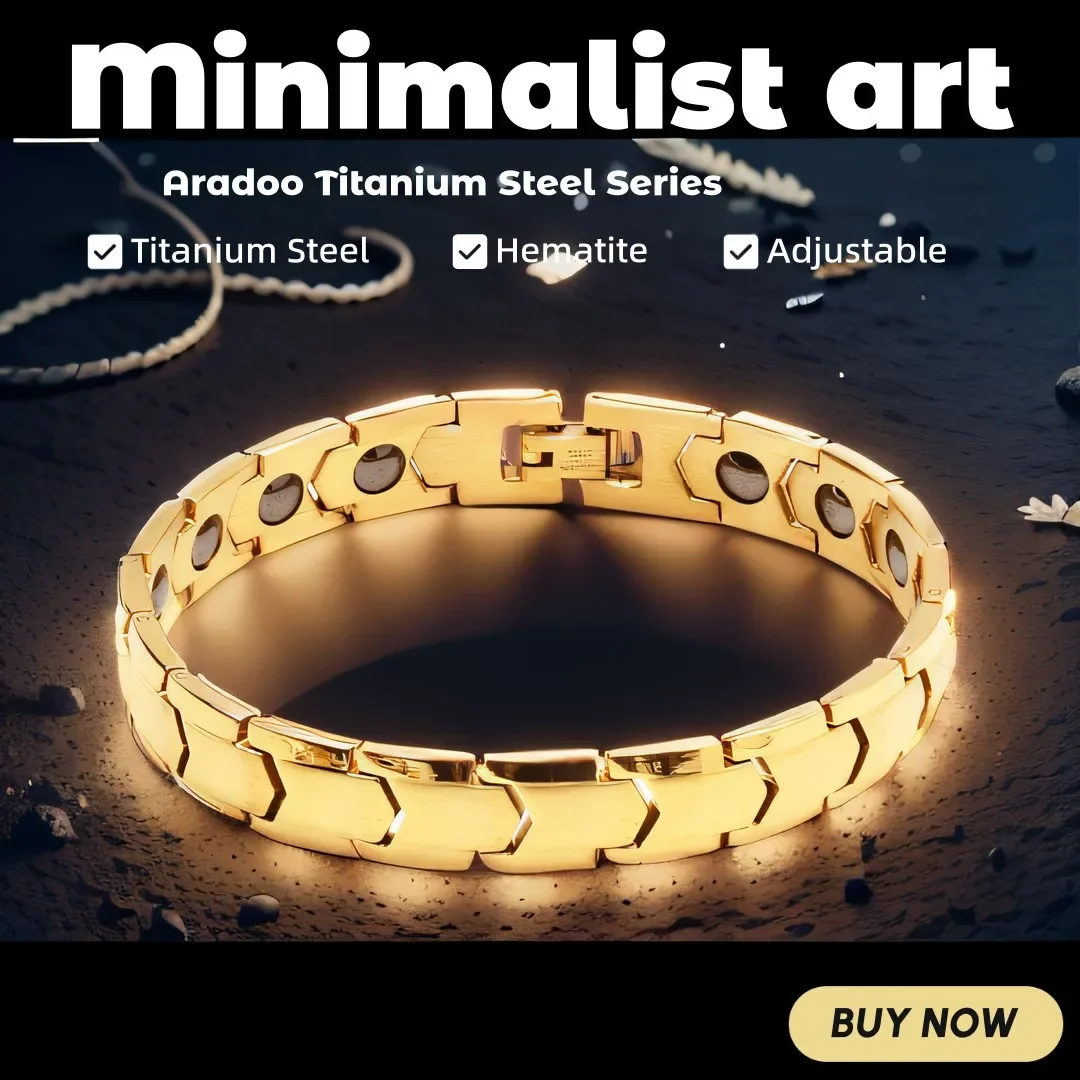 ARADOO Classic Arrow Titanium Steel Hematite Therapy Bracelets Men's Magnetic Link Bracelet
ARADOO Classic Arrow Titanium Steel Hematite Therapy Bracelets Men's Magnetic Link Bracelet