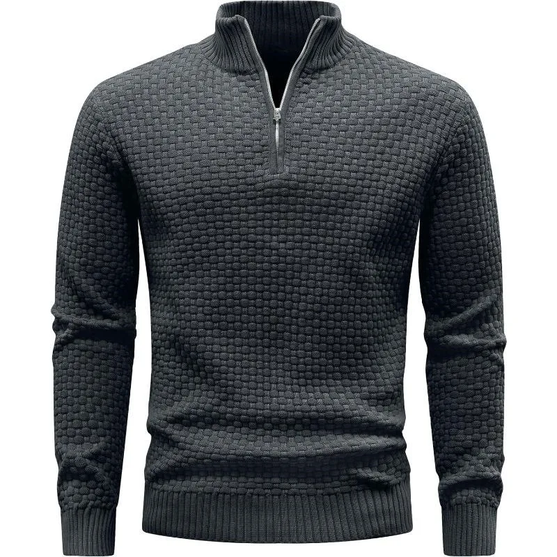 Men's Zipper Knit Sweater Half High Collar Cross-Border Nine-Sleeve Cashmere Sweater Non-Shrinking Easy-Care Fashion
Men's Zipper Knit Sweater Half High Collar Cross-Border Nine-Sleeve Cashmere Sweater Non-Shrinking Easy-Care Fashion