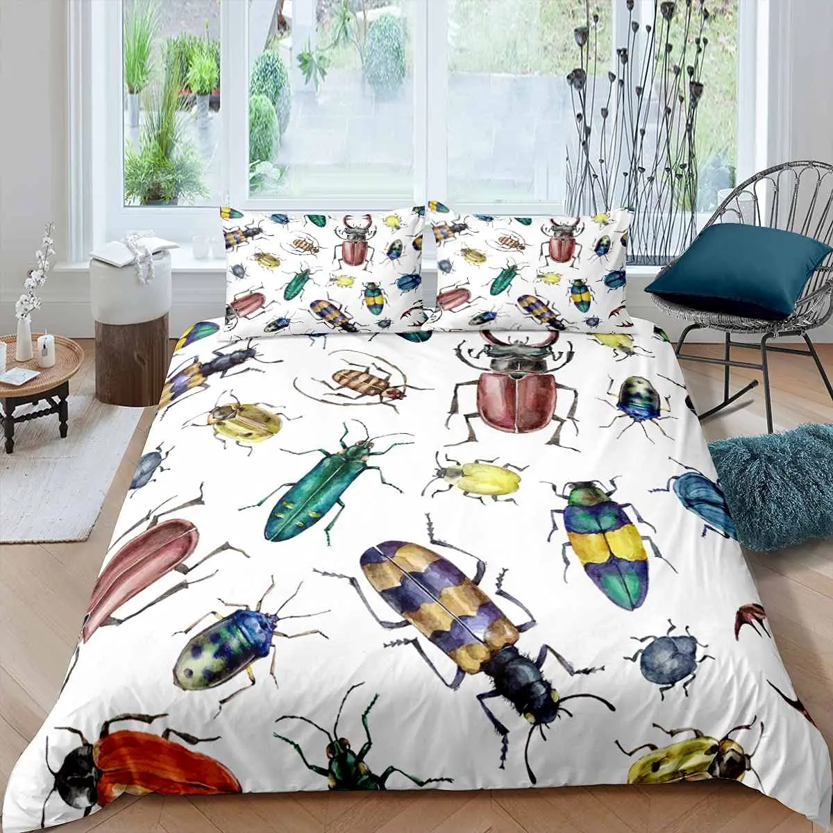 Cute Insects Comforter Covers for Kids Boys Girls 3D Print Insects Duvet Cover Sets Quilt Cover with Pillow Cases 3 Pieces Queen
Cute Insects Comforter Covers for Kids Boys Girls 3D Print Insects Duvet Cover Sets Quilt Cover with Pillow Cases 3 Pieces Queen