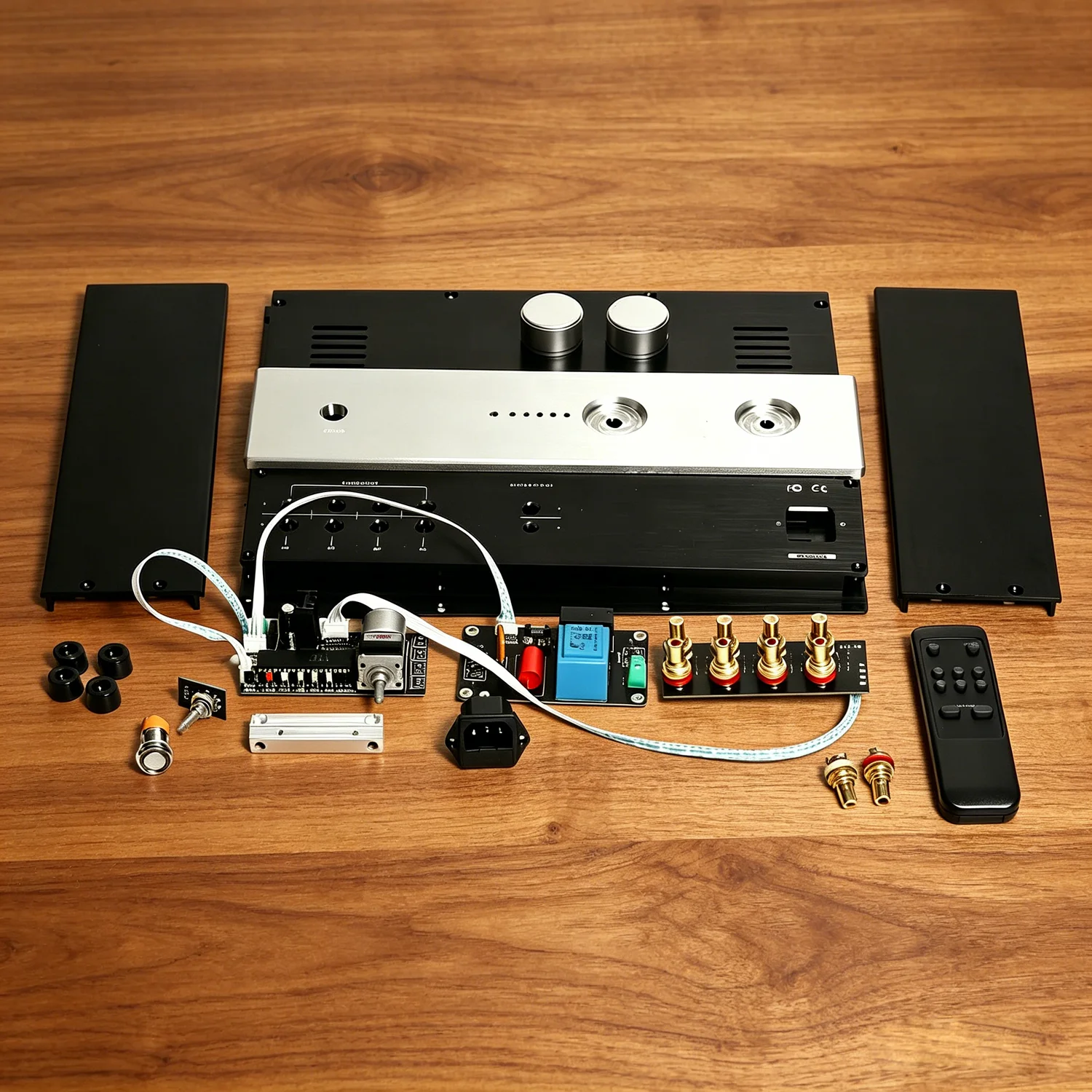 DIY aluminum chassis + Remote volume control kit + RCA sockets 360mm*90mm*308mm
DIY aluminum chassis + Remote volume control kit + RCA sockets 360mm*90mm*308mm