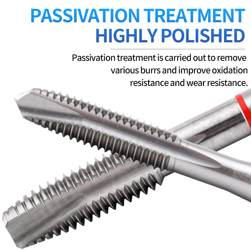 UT TAP HSSE Red Ring JIS Standard Spiral Pointed Tap M1 M1.2 M2 M3 M4 M5 M6 M7 M8 M9-M12 Machine Screw Thread Taps
UT TAP HSSE Red Ring JIS Standard Spiral Pointed Tap M1 M1.2 M2 M3 M4 M5 M6 M7 M8 M9-M12 Machine Screw Thread Taps