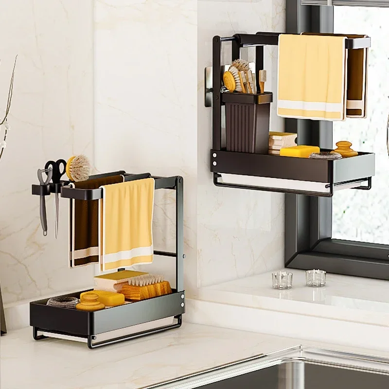No Hole Storage Rag Rack Shelf Kitchen Storage Rack Countertop Foldable Rag Hanger Wall Mounted Towel Rack Drainer
No Hole Storage Rag Rack Shelf Kitchen Storage Rack Countertop Foldable Rag Hanger Wall Mounted Towel Rack Drainer