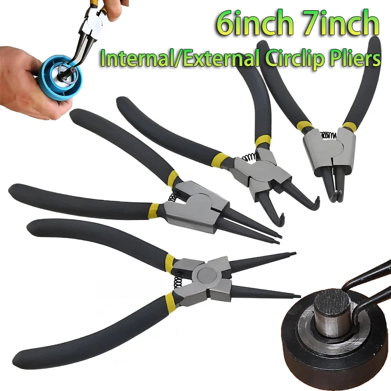 6inch 7inch Circlip Pliers Internal External Ring Spring Pliers For Removing And Installing Round Snap Locking Rings Hand Tools
6inch 7inch Circlip Pliers Internal External Ring Spring Pliers For Removing And Installing Round Snap Locking Rings Hand Tools