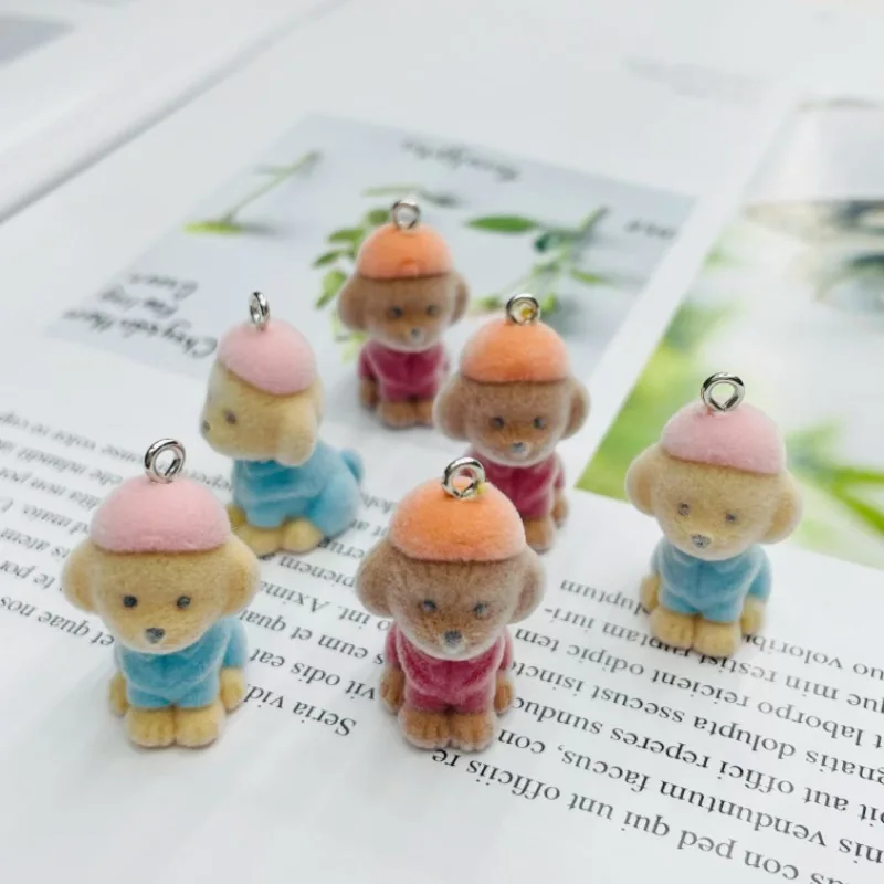 30Pcs 3D Flocking Cute Hat Dog Charms Cartoon Resin Pet Dog Pendant Earring Keychain Accessories For DIY Crafts Jewelry Make
30Pcs 3D Flocking Cute Hat Dog Charms Cartoon Resin Pet Dog Pendant Earring Keychain Accessories For DIY Crafts Jewelry Make