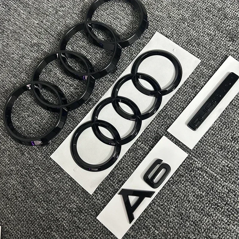 AUDI A6 4 Ring logo ABS Black Car Hood Front Bonnet Grill Rear Trunk Emblem Sticker A6 mark Quarrto Emblem For A6 2020-2023
AUDI A6 4 Ring logo ABS Black Car Hood Front Bonnet Grill Rear Trunk Emblem Sticker A6 mark Quarrto Emblem For A6 2020-2023