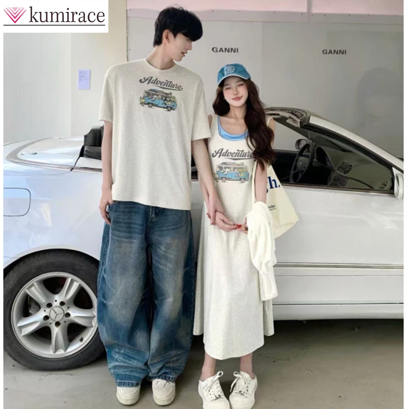 Summer Korean Casual Vest, Camisole, Women's Sleeveless Dress, Waist Cinching, Fake Two-piece Long Dress, Couple's Outfit Dress
Summer Korean Casual Vest, Camisole, Women's Sleeveless Dress, Waist Cinching, Fake Two-piece Long Dress, Couple's Outfit Dress