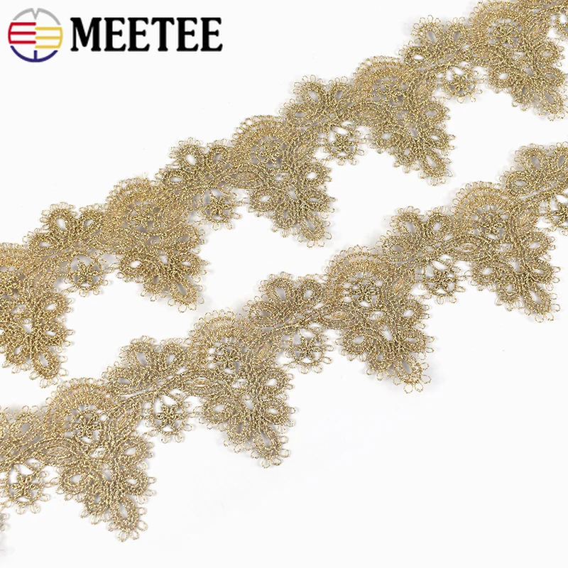 5/10Yards 58mm Gold Embroidery Lace Trim Sewing Applique Ribbon Fabric Clothing DIY Accessories Garment Decor Fringe Trimming
5/10Yards 58mm Gold Embroidery Lace Trim Sewing Applique Ribbon Fabric Clothing DIY Accessories Garment Decor Fringe Trimming