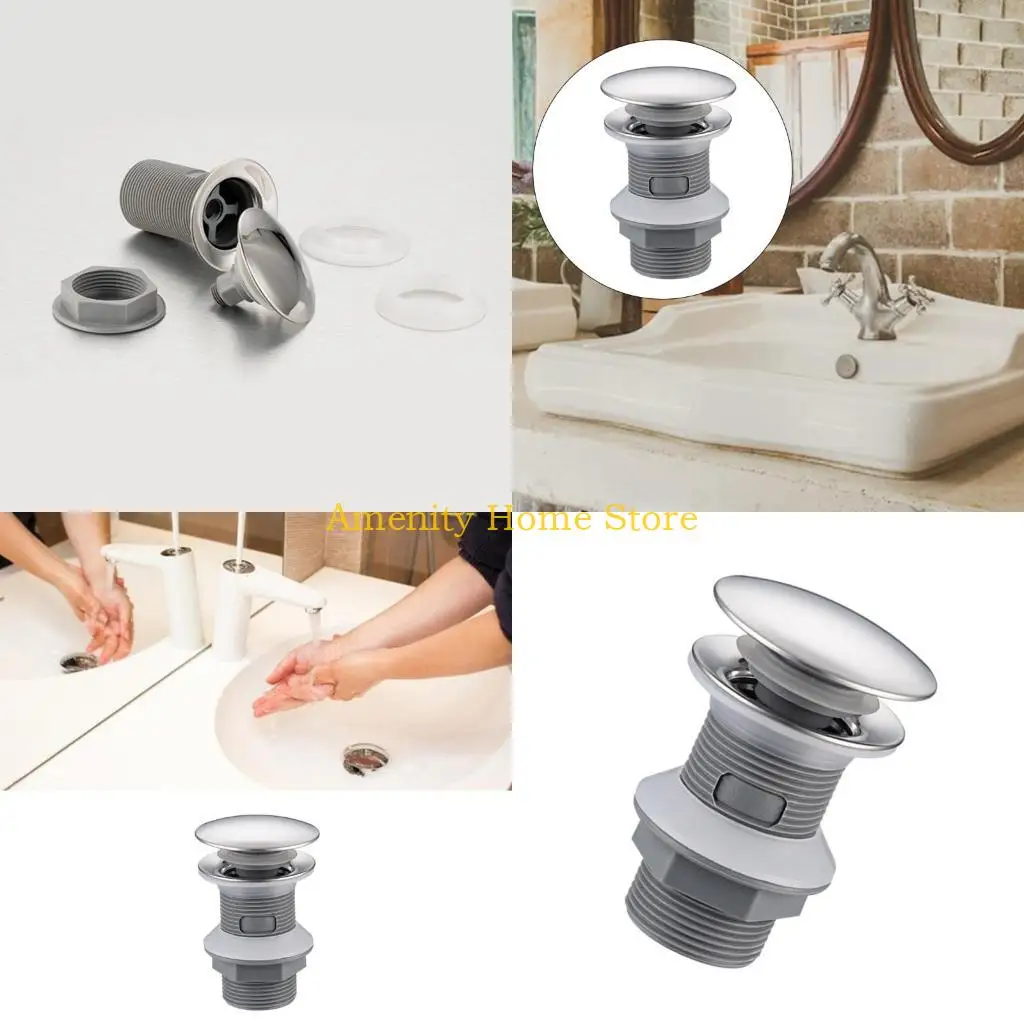F26C Kitchen Bath Drain Stopper Bounce Type Drain Waste Stopper Button Sink Plug Wash Basin Faucet Accessories Enduring
F26C Kitchen Bath Drain Stopper Bounce Type Drain Waste Stopper Button Sink Plug Wash Basin Faucet Accessories Enduring