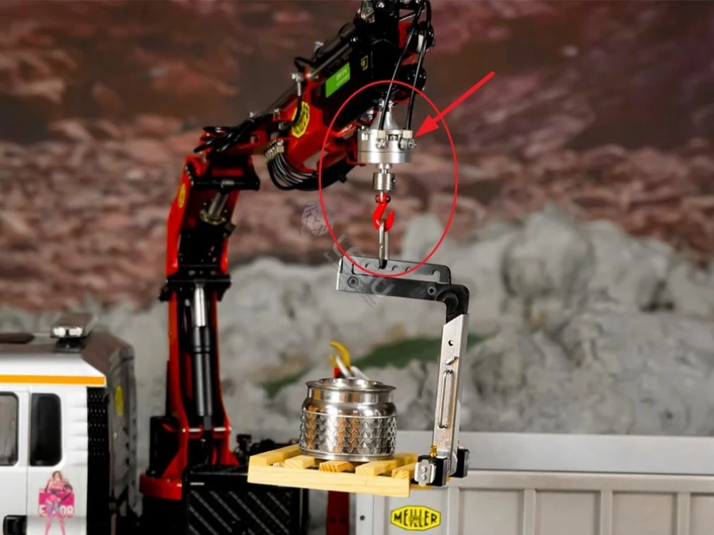 Scale 1/14 Aluminum Rotary hydraulic hook for Tamiya Tractor Trucks 1 14 RC Truck crane 
Scale 1/14 Aluminum Rotary hydraulic hook for Tamiya Tractor Trucks 1 14 RC Truck crane