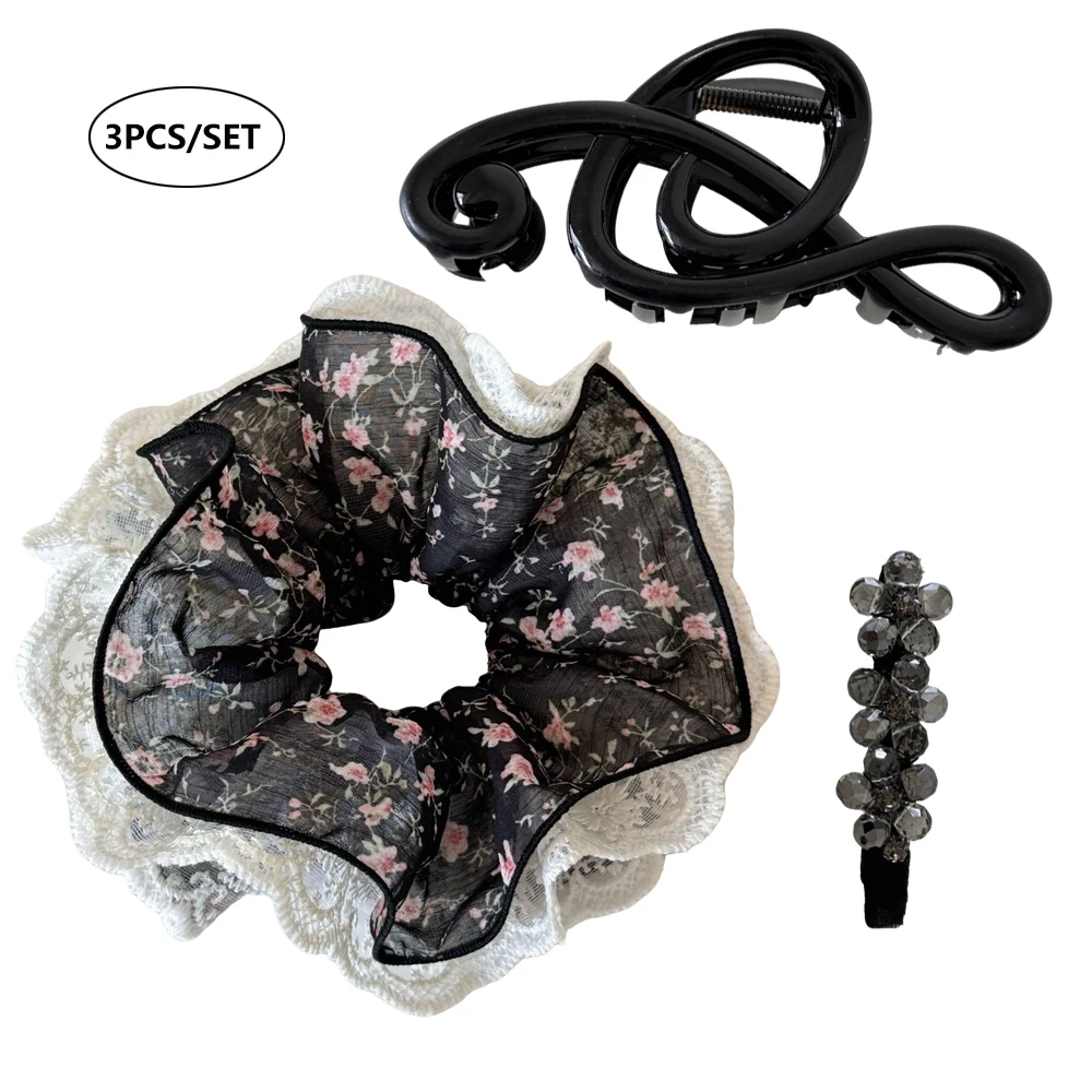 3PCS Set fascinators for women elegant hair accessories scrunchie korean band elastic Clips large rhinestone flower vintage 2026
3PCS Set fascinators for women elegant hair accessories scrunchie korean band elastic Clips large rhinestone flower vintage 2026