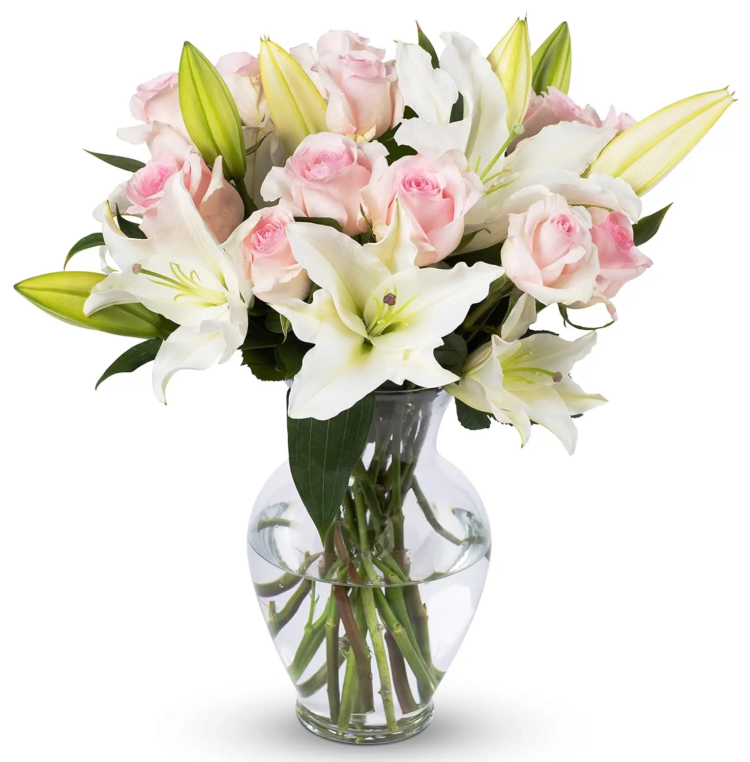 Fresh Oriental Lilies & Pink Roses Bouquet with Glass Vase - Next Day Delivery for Gifts
Fresh Oriental Lilies & Pink Roses Bouquet with Glass Vase - Next Day Delivery for Gifts