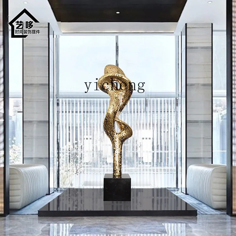 ZK hotel lobby stainless steel artwork abstract floor ornament elevator aisle decoration large sculpture
ZK hotel lobby stainless steel artwork abstract floor ornament elevator aisle decoration large sculpture