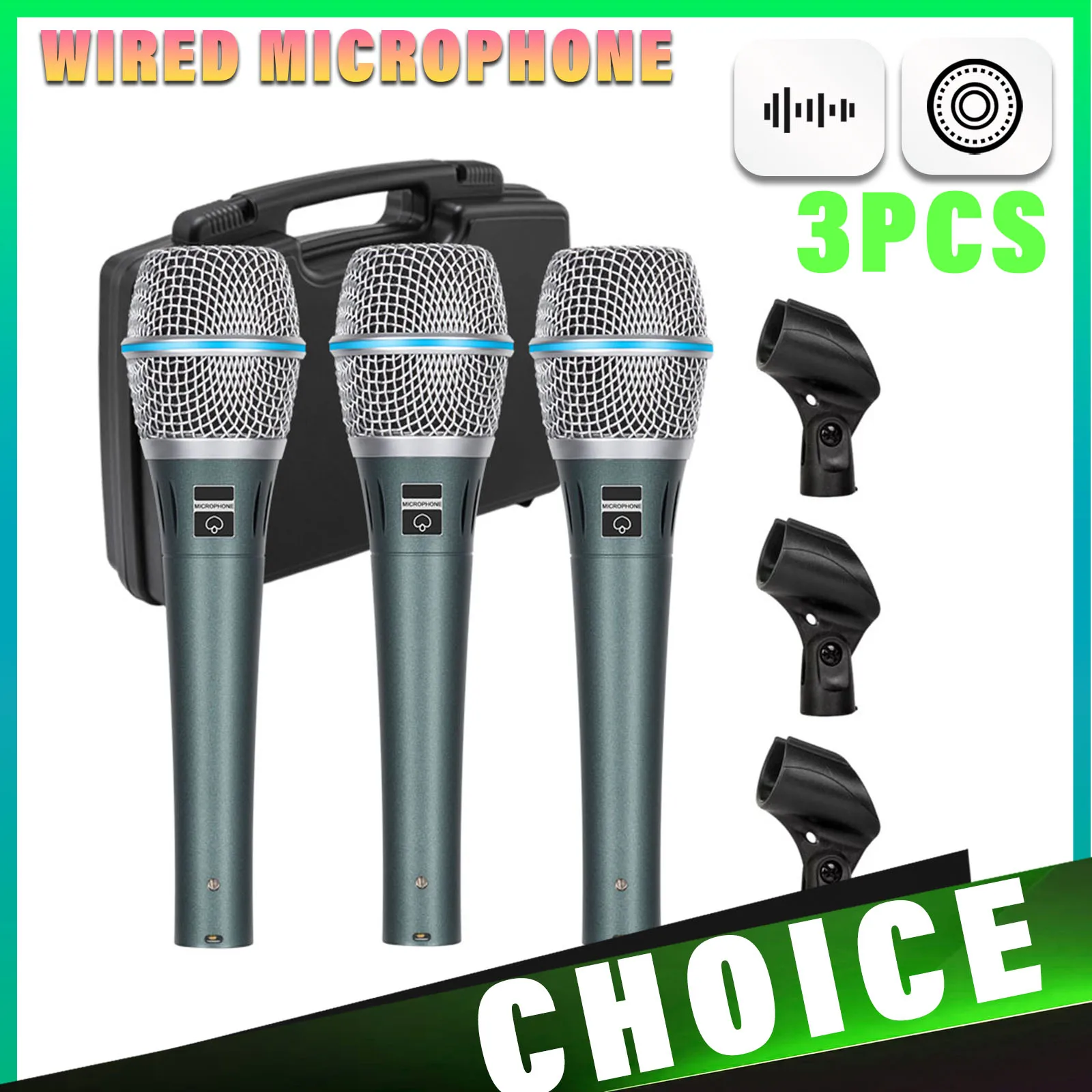 3pcs BT87 Wired Microphone Computer Gaming Mic with Stand for Streaming Karaoke XLR Microphone Kit with Suitcase
3pcs BT87 Wired Microphone Computer Gaming Mic with Stand for Streaming Karaoke XLR Microphone Kit with Suitcase