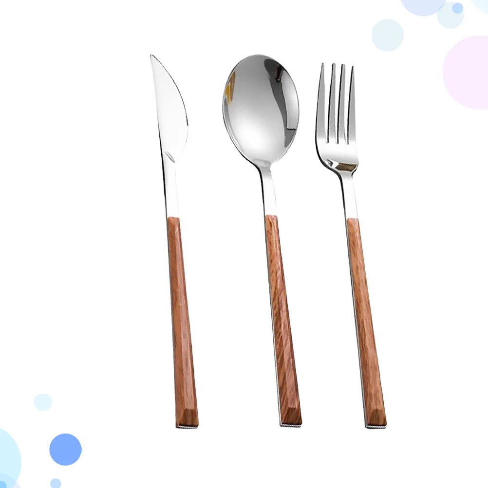 3Pcs Stainless Steel Flatware Set Imitation Wood Handle Portable Tableware Fork Spoon Steak Cutter Salad Servers
3Pcs Stainless Steel Flatware Set Imitation Wood Handle Portable Tableware Fork Spoon Steak Cutter Salad Servers