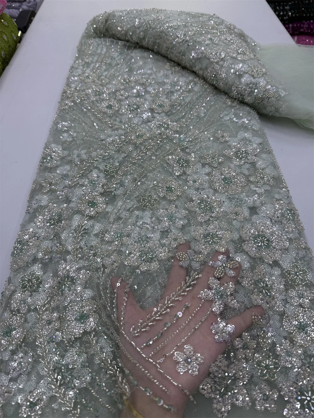 Luxury Heavy Beaded Lace Fabric, African Embroidery, Sequins, Tulle, Evening Party Dresses, High Quality, 2024
Luxury Heavy Beaded Lace Fabric, African Embroidery, Sequins, Tulle, Evening Party Dresses, High Quality, 2024
