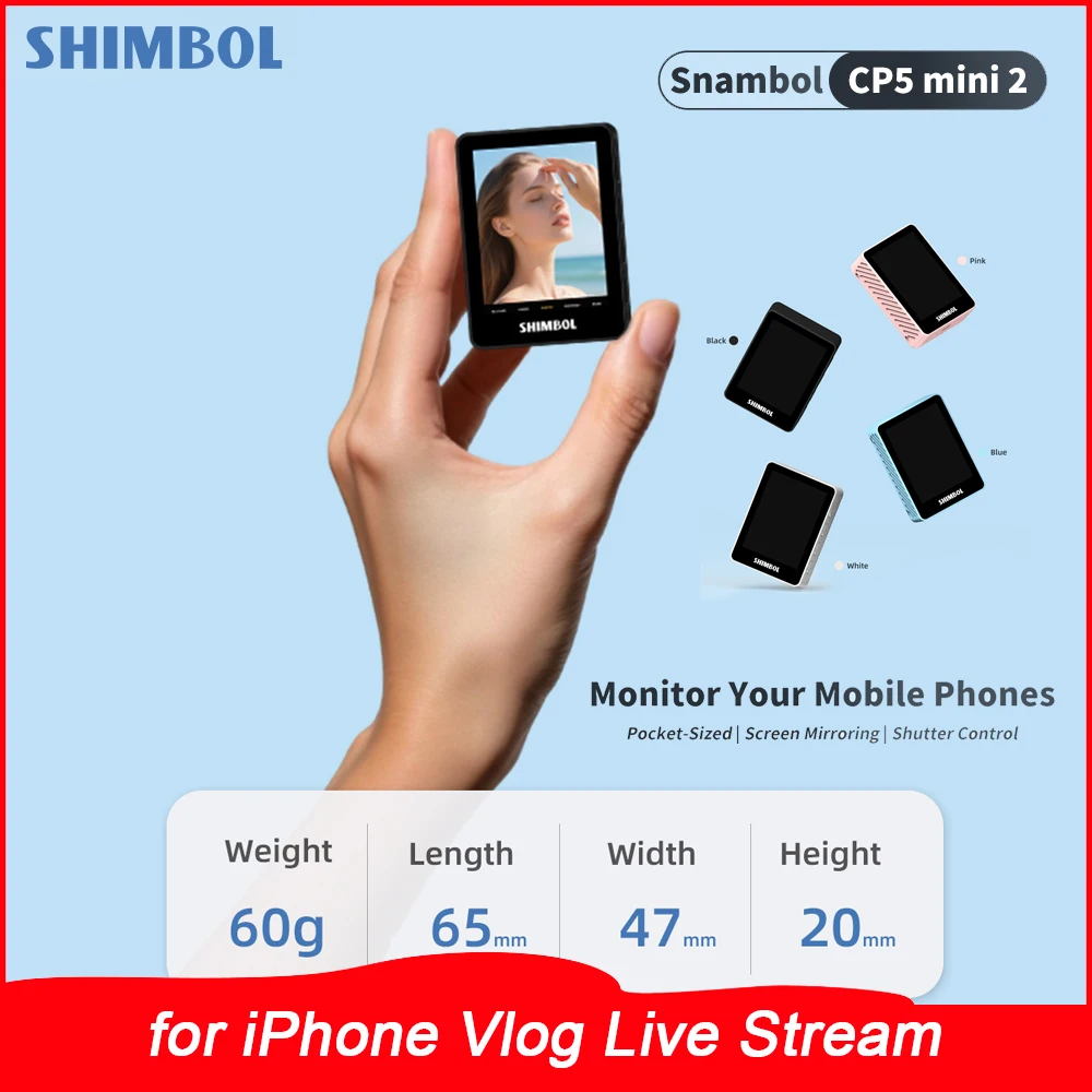 (Доставка из США) Shimbol CP5 Mini 2 HD Selfie Monitor — карманный монитор для задней камеры iPhone, для видеоблогов и прямых трансляций.
(Доставка из США) Shimbol CP5 Mini 2 HD Selfie Monitor — карманный монитор для задней камеры iPhone, для видеоблогов и прямых трансляций.