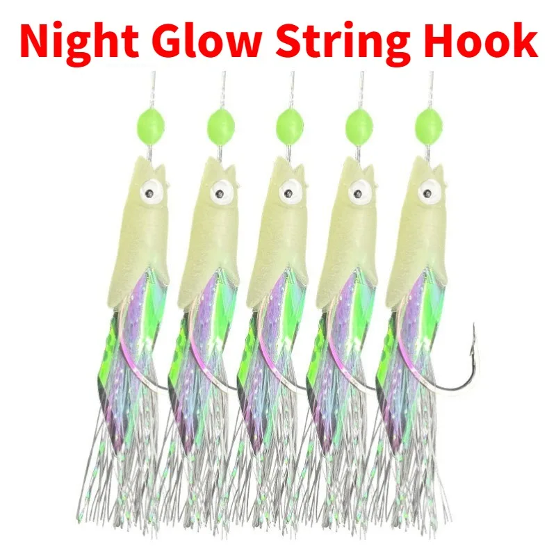 Luminous Artificial Bait Laser Fish Head Night Glow Fishing High Carbon Steel Rig String Hook Sea Lure Equipment Decoy Tools
Luminous Artificial Bait Laser Fish Head Night Glow Fishing High Carbon Steel Rig String Hook Sea Lure Equipment Decoy Tools