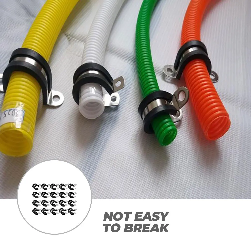 Rubber Hose Clamps Stainless Steel Wire Cable Clips Insulated Maintenance Pipe Fixing Accessories Rubber Cushioned Clamp For
Rubber Hose Clamps Stainless Steel Wire Cable Clips Insulated Maintenance Pipe Fixing Accessories Rubber Cushioned Clamp For