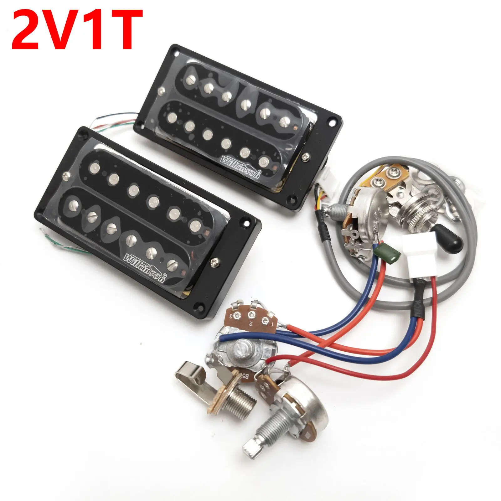 Wilkinson Guitar Humbucker Pickups for LP Bridge&Neck Pickup with 2V1T Wiring Harness 4C Electric Guitars Replacement Parts
Wilkinson Guitar Humbucker Pickups for LP Bridge&Neck Pickup with 2V1T Wiring Harness 4C Electric Guitars Replacement Parts
