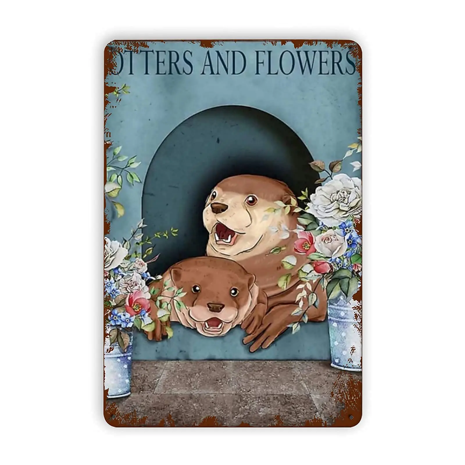 Otters And Flowers Vintage Vintage metal Hanging Plaque Wall Decoration Bar Club Home Garden Cafe Wall Decoration Couple Gift 6x
Otters And Flowers Vintage Vintage metal Hanging Plaque Wall Decoration Bar Club Home Garden Cafe Wall Decoration Couple Gift 6x