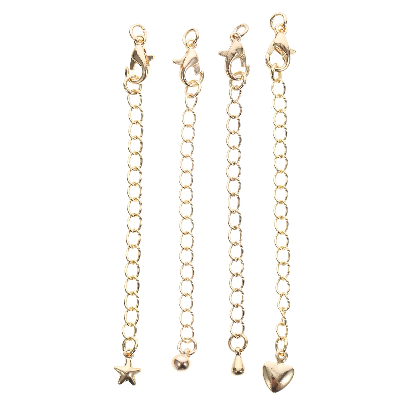 4 Pcs Extension Chain Necklace Layering Clasps Gold Buckle Jewelry Necklaces Bracelet Extender Tail for DIY
4 Pcs Extension Chain Necklace Layering Clasps Gold Buckle Jewelry Necklaces Bracelet Extender Tail for DIY