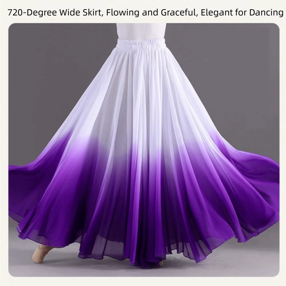 Gradient Color Dance Training Skirt 720 Degree Flowing Chiffon Classical Dance Skirt Big Swing Long Maxi Performance Swing Skirt
Gradient Color Dance Training Skirt 720 Degree Flowing Chiffon Classical Dance Skirt Big Swing Long Maxi Performance Swing Skirt
