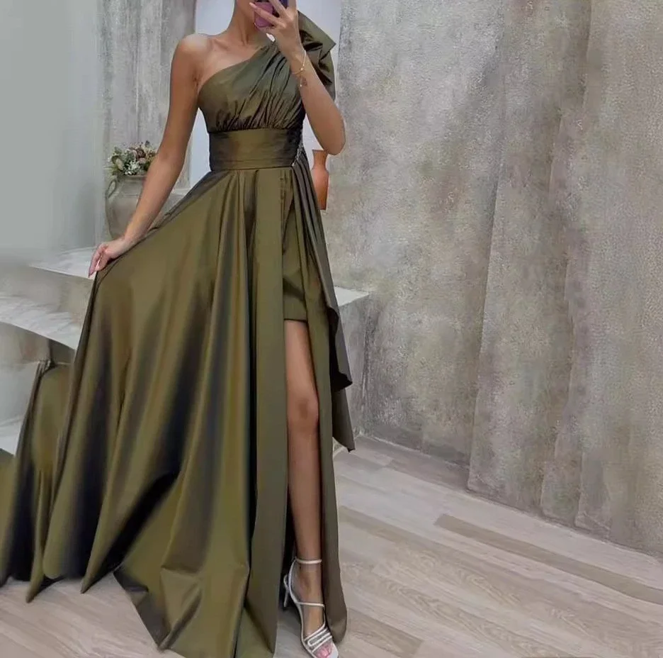 Elegant Dress for Woman Diagonal Collar High Waist Sleeveless Dresses Fashion Chemise Streetwear Long Skirt Female Autumn 2024
Elegant Dress for Woman Diagonal Collar High Waist Sleeveless Dresses Fashion Chemise Streetwear Long Skirt Female Autumn 2024