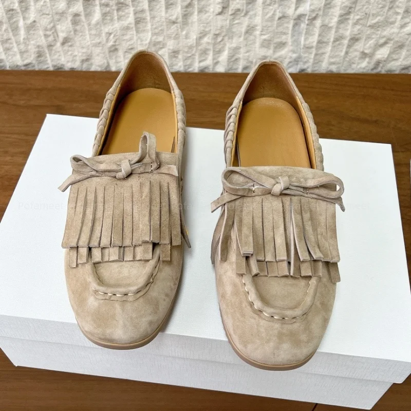 Women Loafers Flat Shoes Round Toe Top Quality Genuine Leather Casual Shoes Suede Leather Flats Bowknot Flat Sole Walking Shoes
Women Loafers Flat Shoes Round Toe Top Quality Genuine Leather Casual Shoes Suede Leather Flats Bowknot Flat Sole Walking Shoes